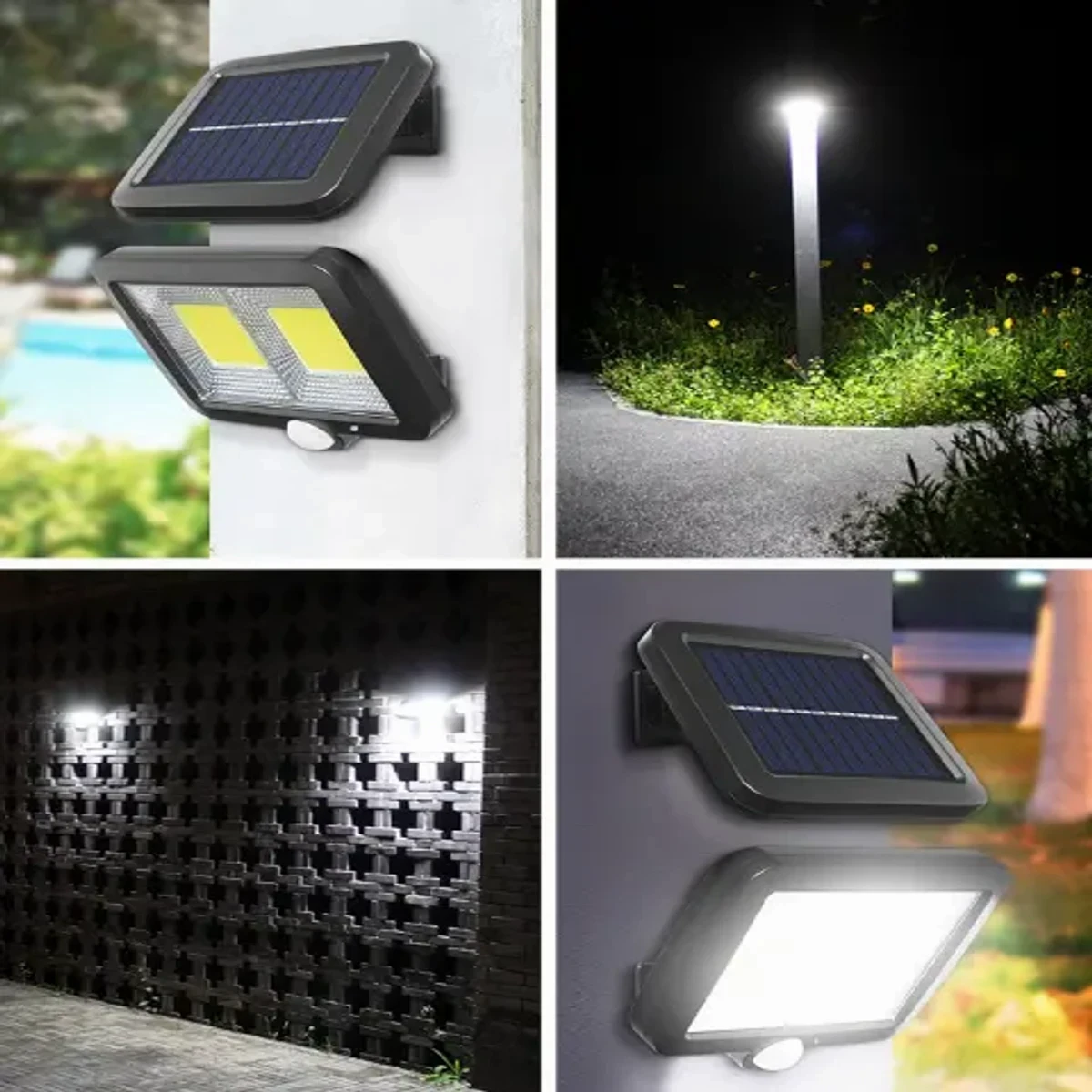 Outdoor 56 LED Waterproof LED Solar Wall Light Security light Wall lamp with PIR Motion Sensor