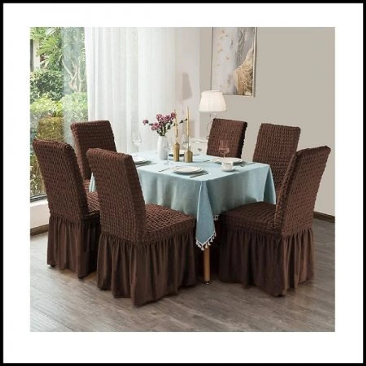 Chair Covers for Dining Room Seat (coffee colour)